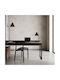TK Lighting Metal Table Lamp for Socket E27 with Black Shade and Base