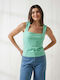 Enzzo Women's Blouse Sleeveless Mint