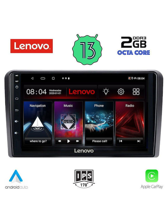 Lenovo Car-Audiosystem 2DIN (Bluetooth/USB/AUX/WiFi/GPS/Apple-Carplay/Android-Auto) mit Touchscreen 10"
