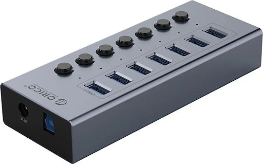 Orico EU Хъб 7 Порта USB 3.0 с Връзка USB-A Сив
