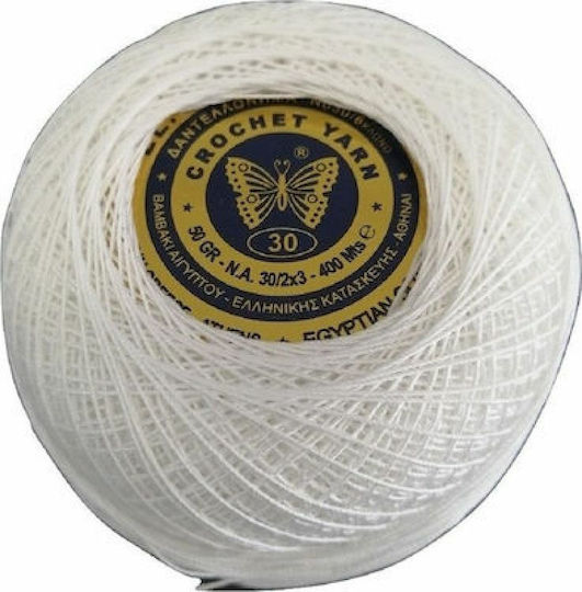 Petalouda No30 Lace Thread White 400m 50gr