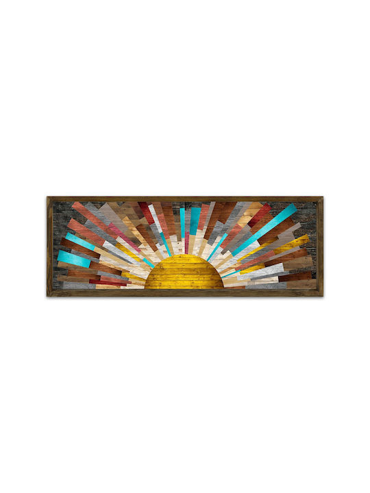 Megapap The Sun Painting Wooden 120x40cm