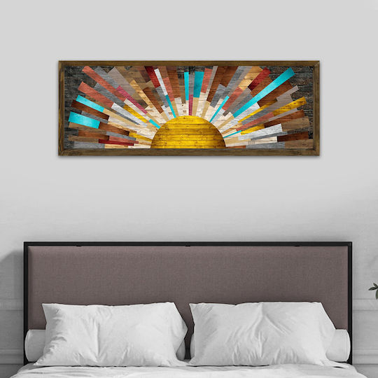 Megapap The Sun Painting Wooden 120x40cm