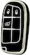 Car Key Cover Case made of with 3 Buttons for Jeep in Black Color