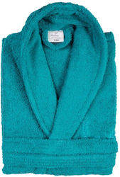Kipper Fresh Bathrobe with Collar Emerald 450gr/m² Kipper Fresh Bathrobe with Collar Emerald 450gr/m²