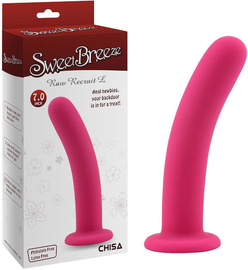 Chisa Novelties Dildo με Όρχεις και Βεντούζα Ροζ 17cm