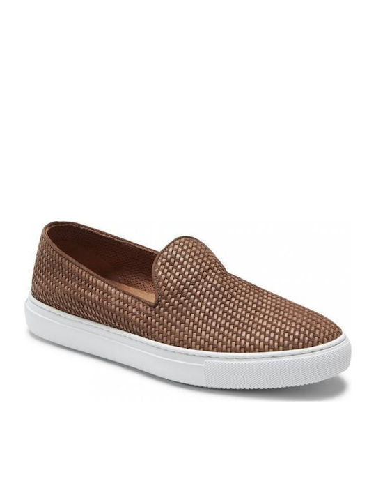 Δερμάτινα Ανδρικά Loafers σε Καφέ Χρώμα