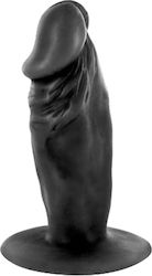 Real Body Dildo με Βεντούζα Μαύρο 11cm