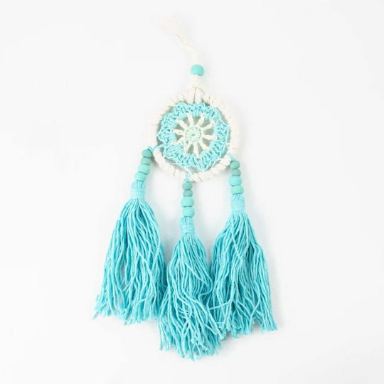 Synchronia Decorative Dreamcatcher Handmade Light Blue Wooden 20x20cm
