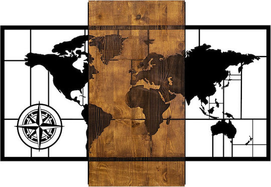 Megapap 3D Mixed Art World Map 85x3x58cm