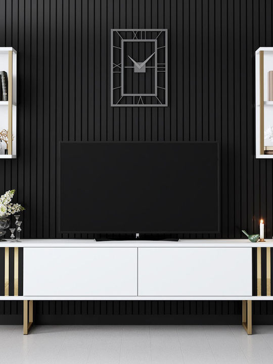 Wohnzimmer TV-Einheit Goldline White - Gold L18...