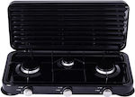 Enamel Countertop Triple Burner Black