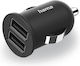 HAMA Auto Φορτιστής Αυτοκινήτου 12W 1.2A με Θύρες: 2xUSB-A Καφέ Χρώμα