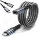 Zenwire Braided USB 3.0 Cable USB-C Male - USB-C Female 100W PD Black 2m