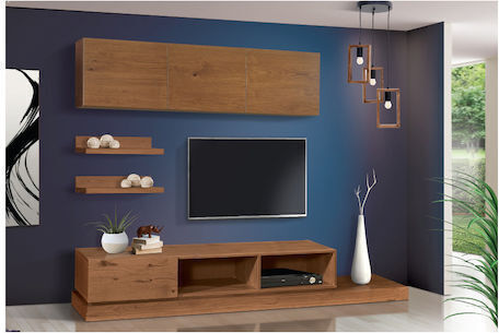 Дървен TV шкаф от дъб 200x40x44 Btp 158-33