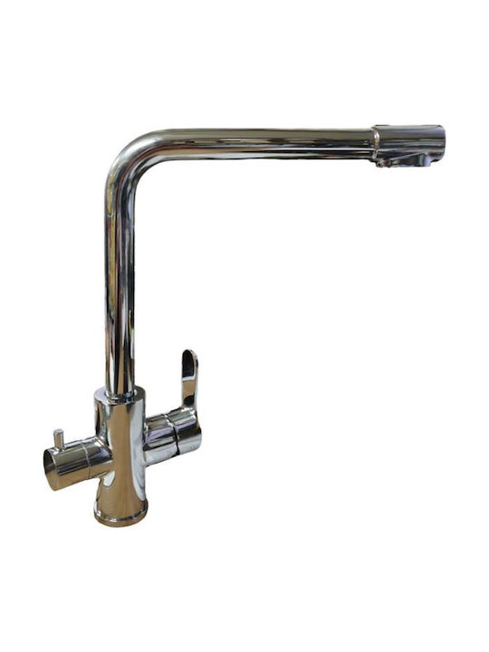 PoolStar Kitchen Faucet Tall Counter Silver