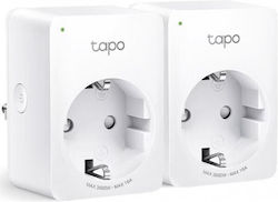 TP-LINK Tapo P110 2-Pack v1 Smart Μονόπριζο με Διακόπτη Λευκό 2τμχ