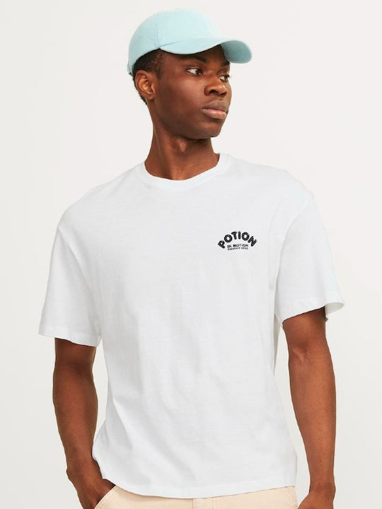 Jack & Jones T-shirt Bărbătesc cu Mânecă Scurtă White