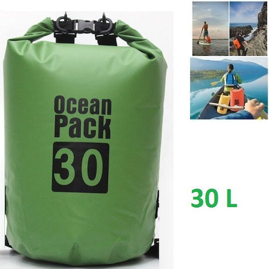 Ocean Pack Ocean Pack Στεγανός Σάκος Ώμου 30lt Πράσινος