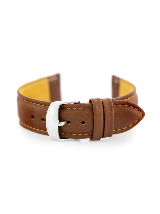 Pacific Leather Strap Brown 18mm