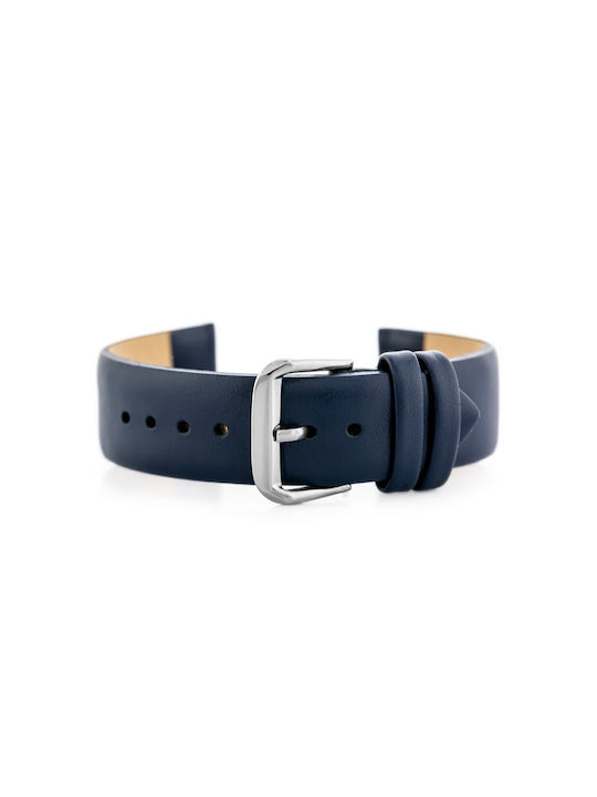 Pacific Leather Strap Navy Blue 18mm