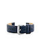 Pacific Leather Strap Navy Blue 18mm