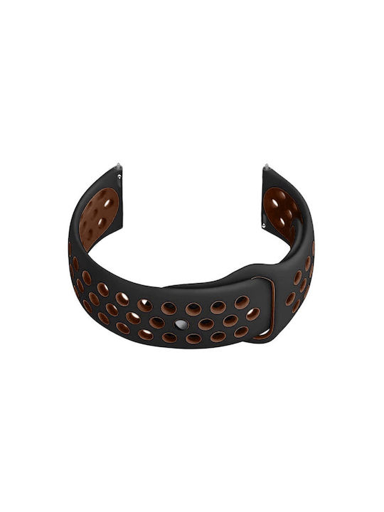 Rubber Strap Smartwatch U11 Black Brown 22mm
