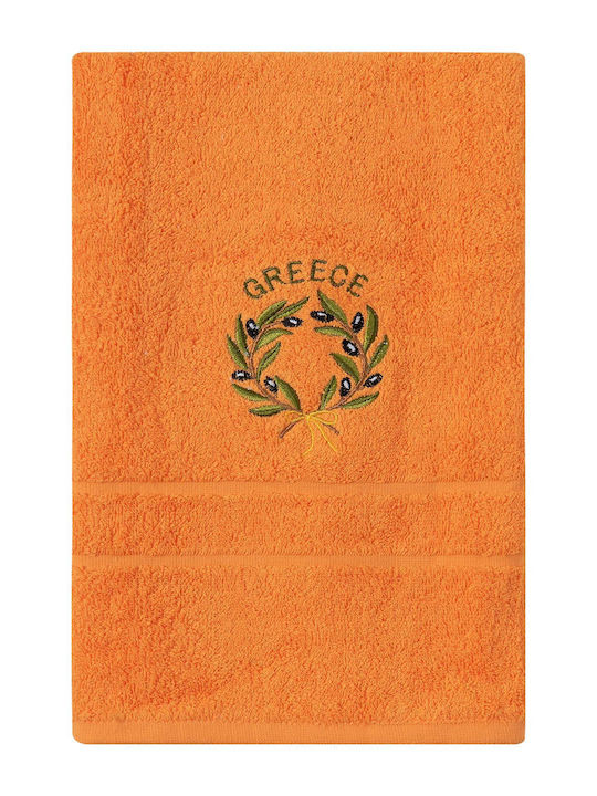 Silk Fashion Facecloth 50x100cm. Orange