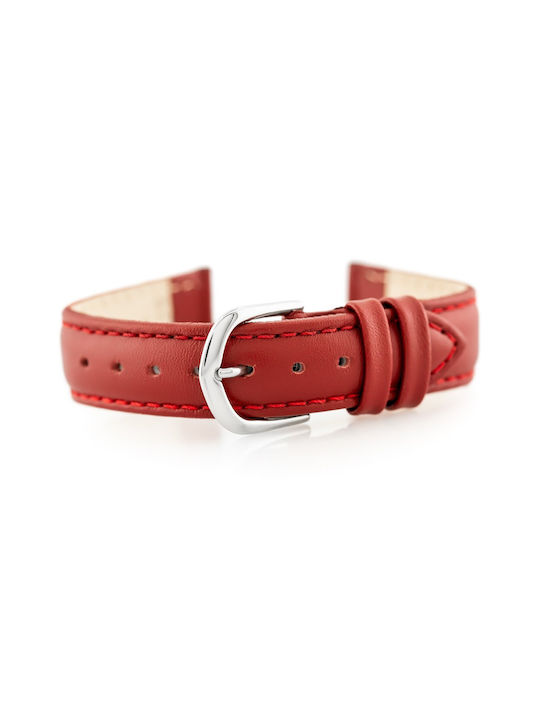 Bisset Leather Strap Burgundy 16mm