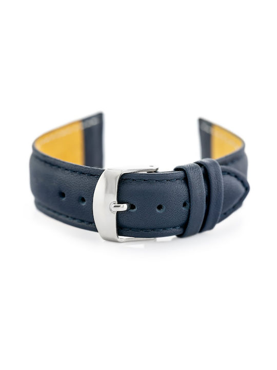 Pacific Leather Strap Navy Blue 12mm