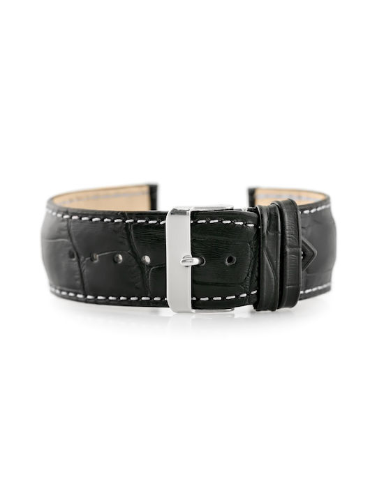 Pacific Leather Strap Black 24mm