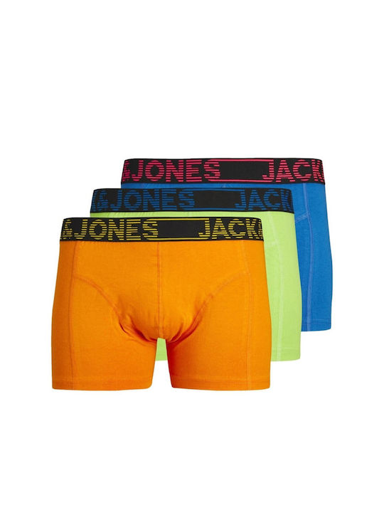 Jack & Jones Men's Boxers 3Pack Electric Blue/orange/ Lemonade
