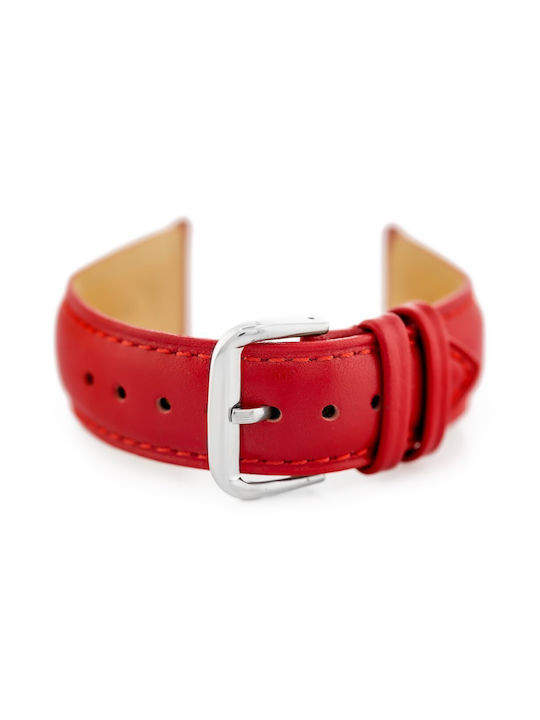 Pacific Leather Strap Red 14mm