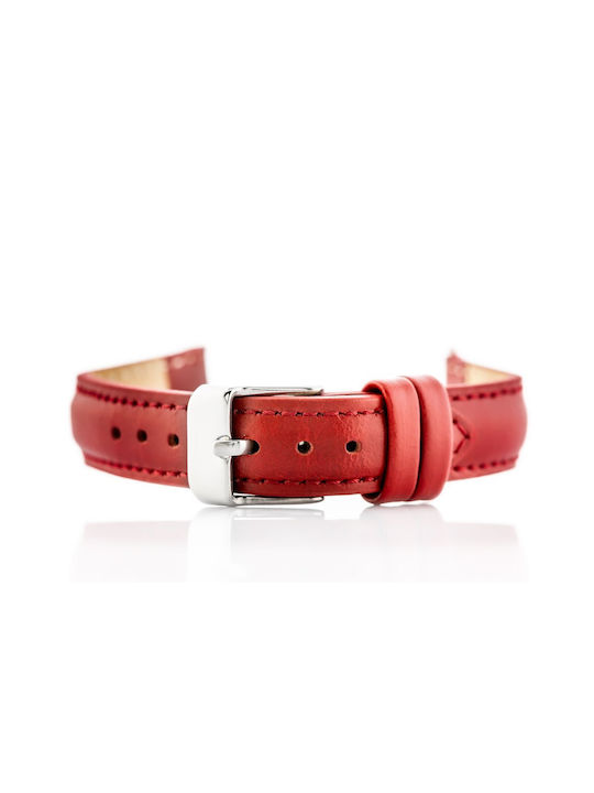 Pacific Leather Strap Red 14mm