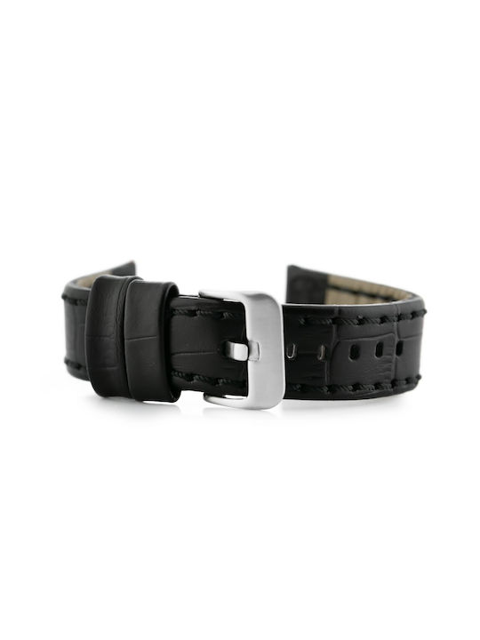 Pacific Leather Strap Black 22mm