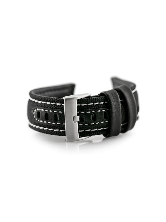 Pacific Leather Strap Black 20mm