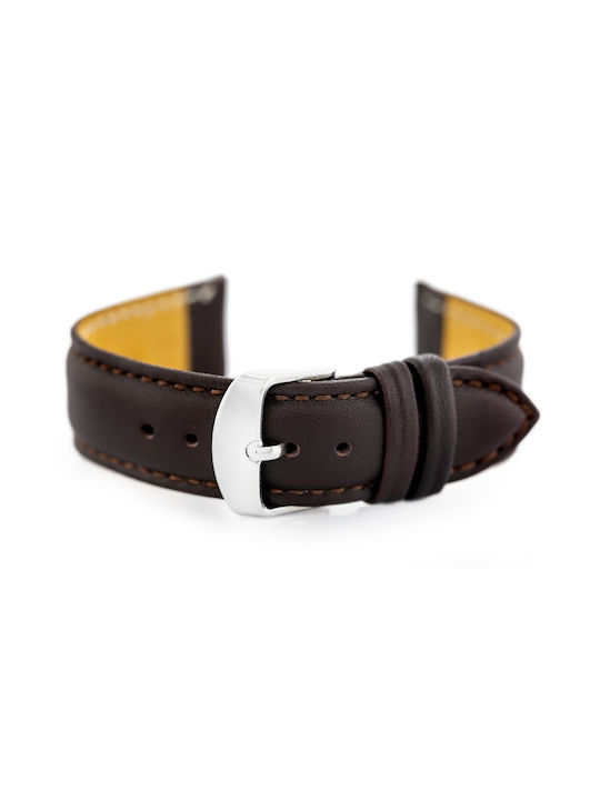 Pacific Leather Strap Brown 22mm