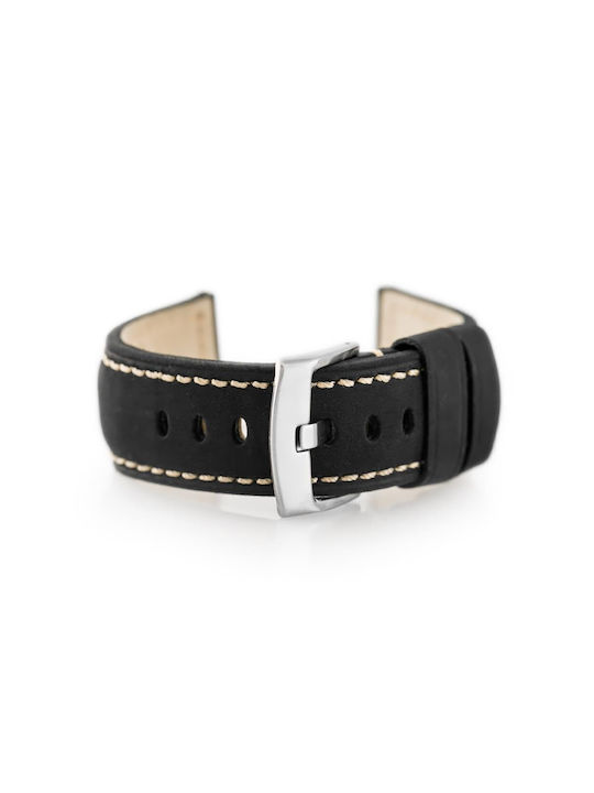 Pacific Leather Strap Black 24mm