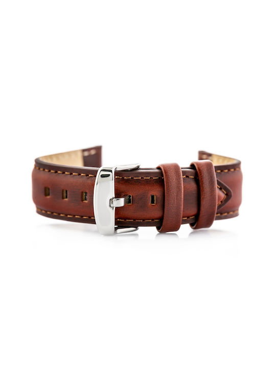 Pacific Leather Strap Brown 14mm