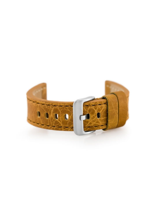 Pacific Leather Strap Brown 22mm