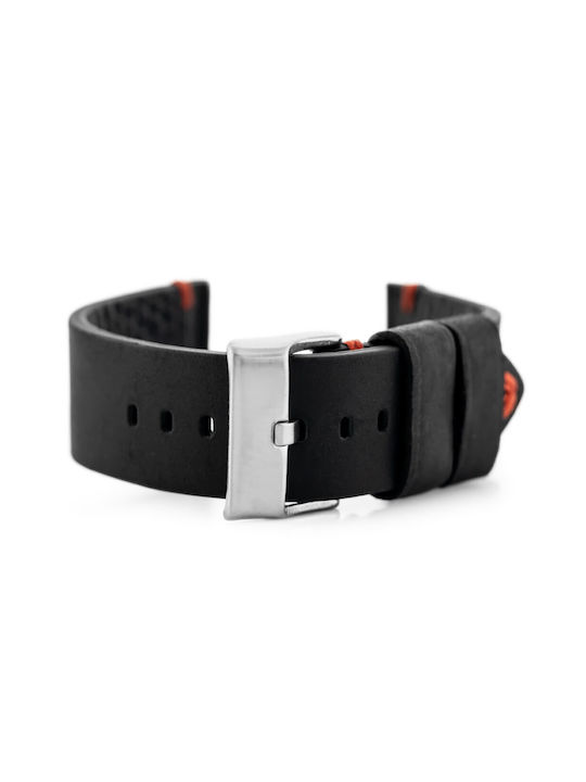 Pacific Leather Strap Black 22mm