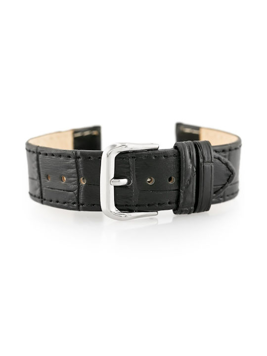 Pacific Leather Strap Black 22mm