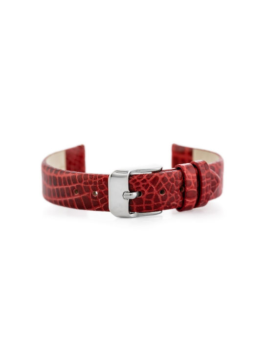 Pacific Leather Strap Red 12mm