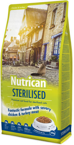 Nutrican Dry Food for Sterilized Cats with Chicken / Meat / Turkey / Rice / Corn / Liver / Herring 2kg