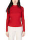 Morgan Women's Long Sleeve Sweater Red