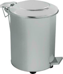 Mopatex Metallic Wheeled Waste Bin 50lt with Pedal Inox