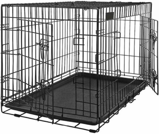 Dog Wire Crate with 2 Doors 121x74x80.5cm