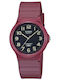 Casio Herrenuhr 36mm Batterie mit Burgundisch Kautschukarmband