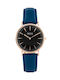 Pacific Uhr mit Marineblau Lederarmband