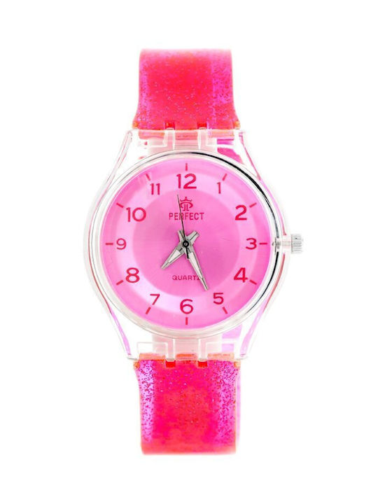 Perfect Watch with Pink Rubber Strap